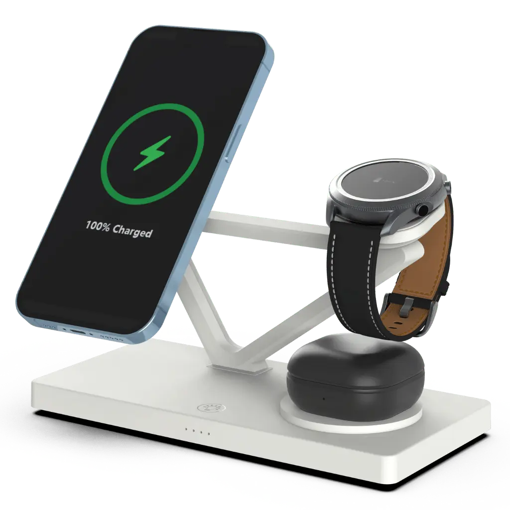 Fast Magnetic Charging Dock 3 in 1 Wireless Charger for Samsung Devices