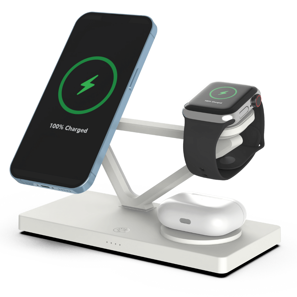 3 in 1 Wireless Charging Station with MagSafe for Apple iPhone 15 Pro Max, Apple Watch Ultra, and Apple AirPods Pro