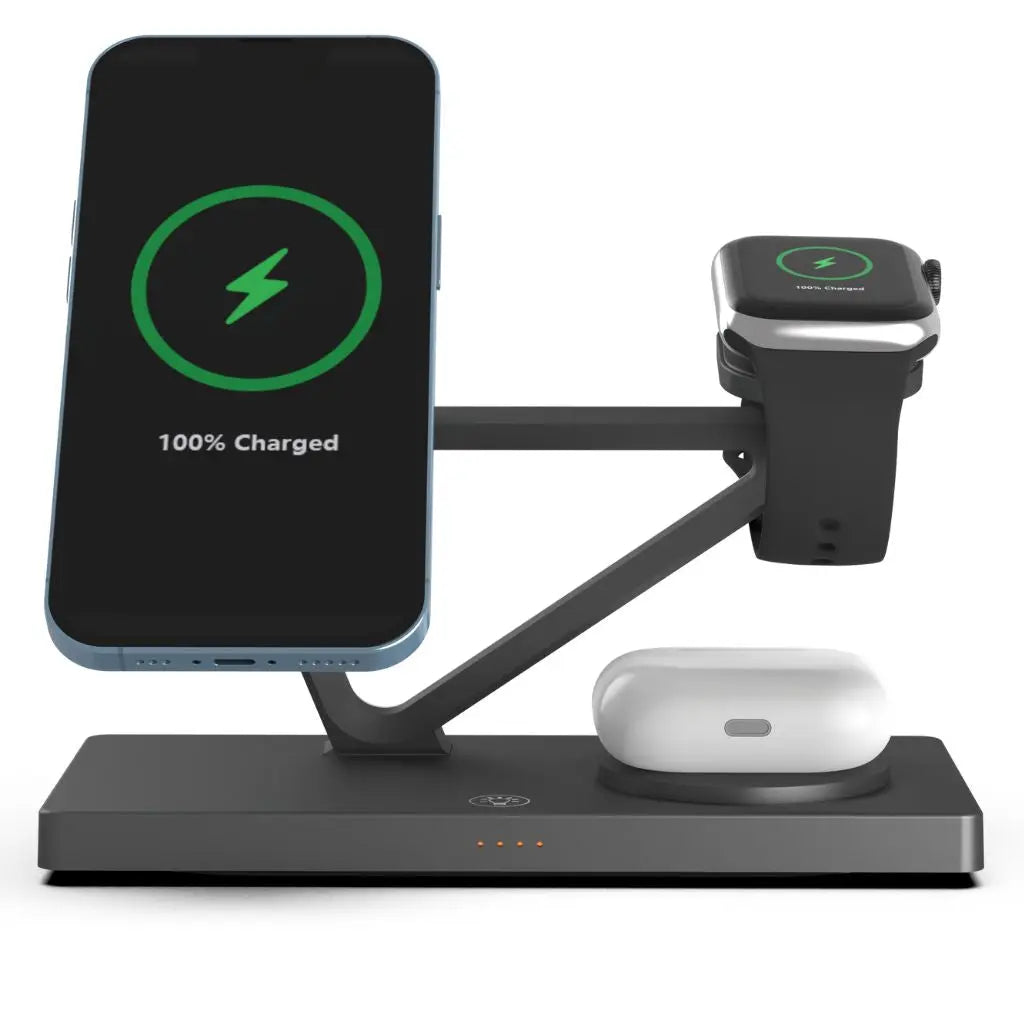 3 in 1 Wireless Charging Station with MagSafe for Apple iPhone 15 Pro Max, Apple Watch Ultra, and Apple AirPods Pro