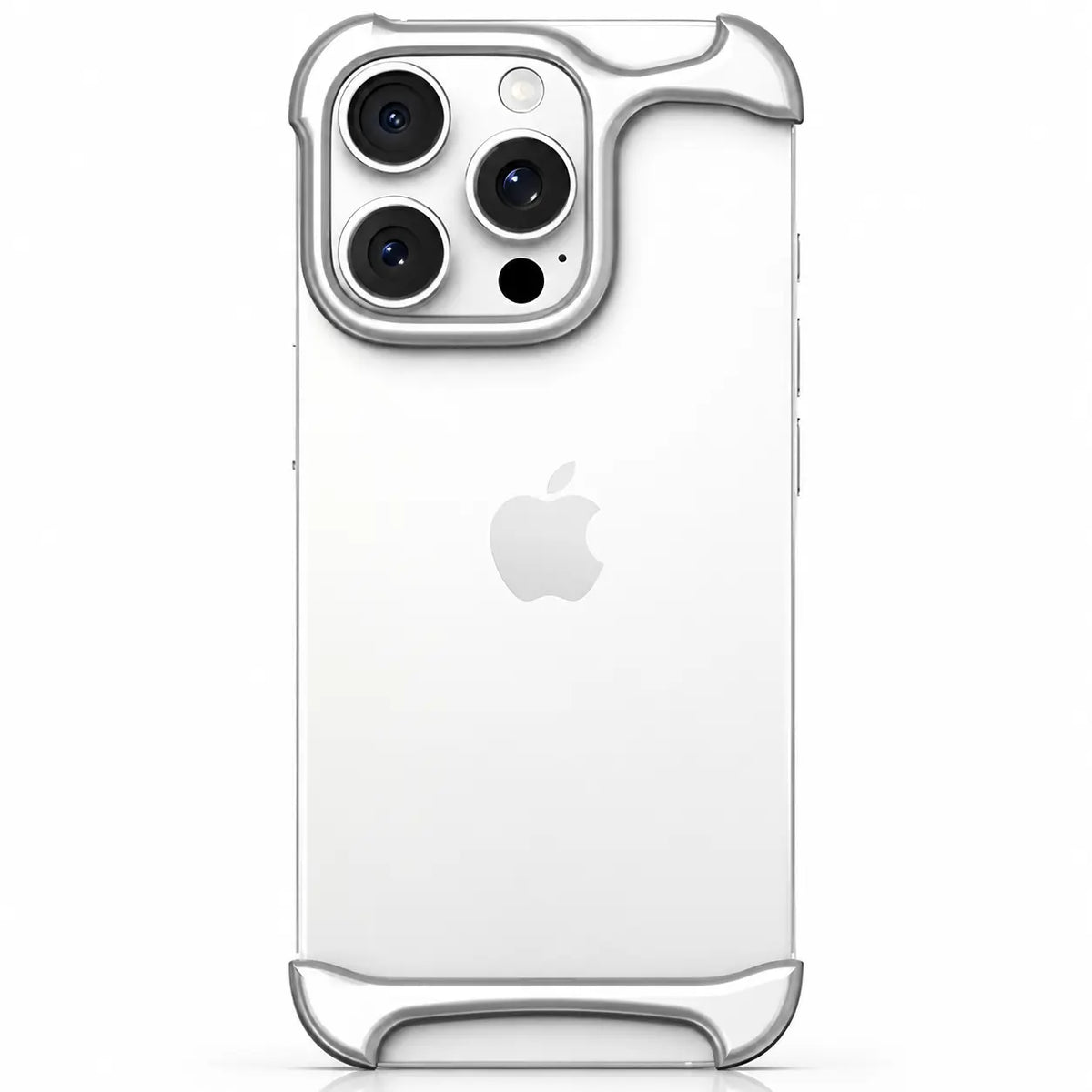 Minimal metal bumper with raised camera edge