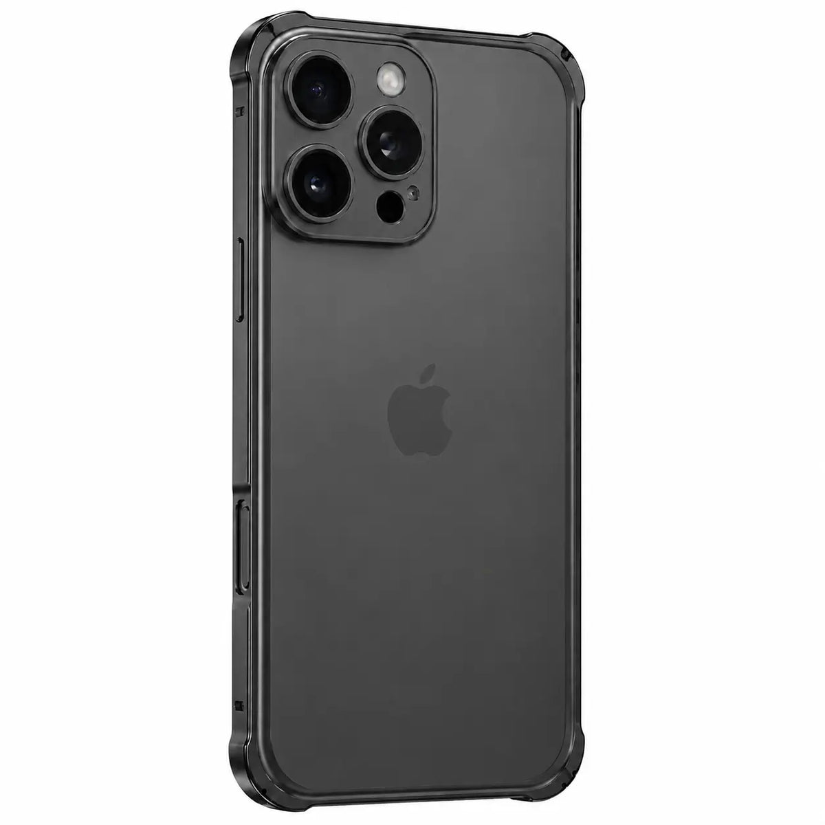Lightweight aluminum phone bumper with an open back #color_Midnight Black