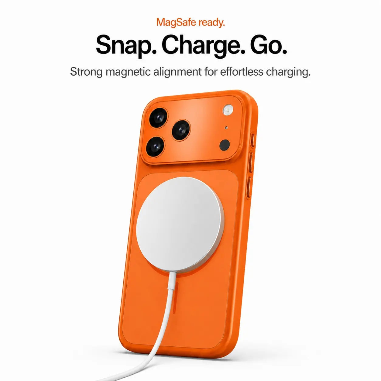 Slim phone case with magnetic ring and camera frame