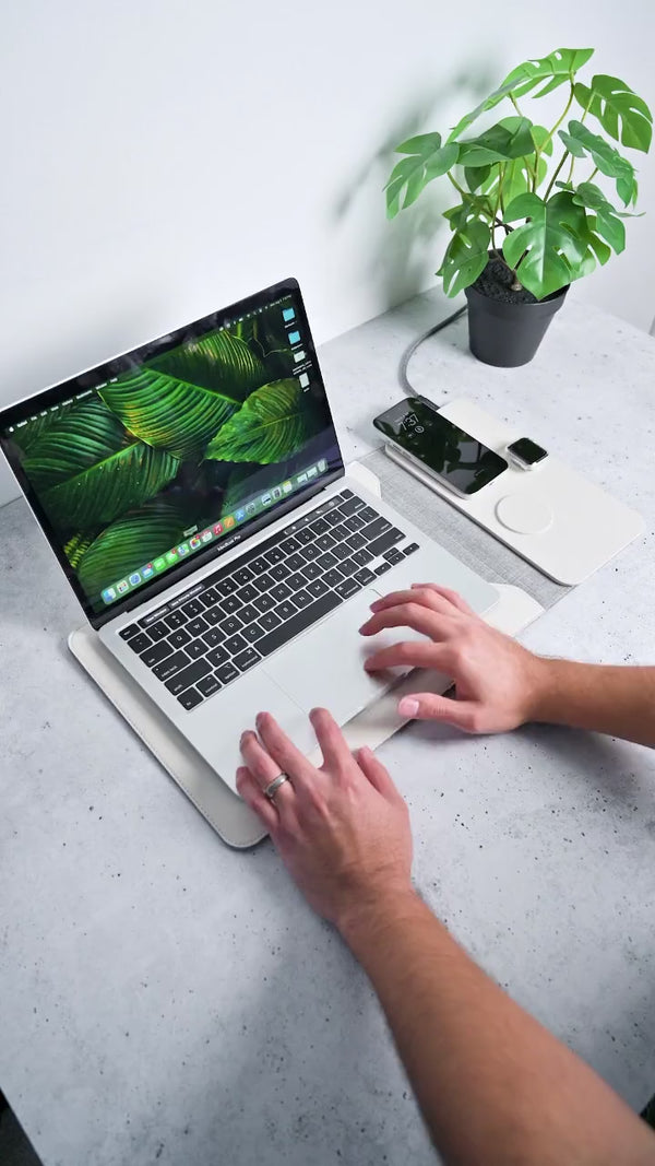 MagDesk Sleeve 5-in-1 charging laptop sleeve — your portable power desk