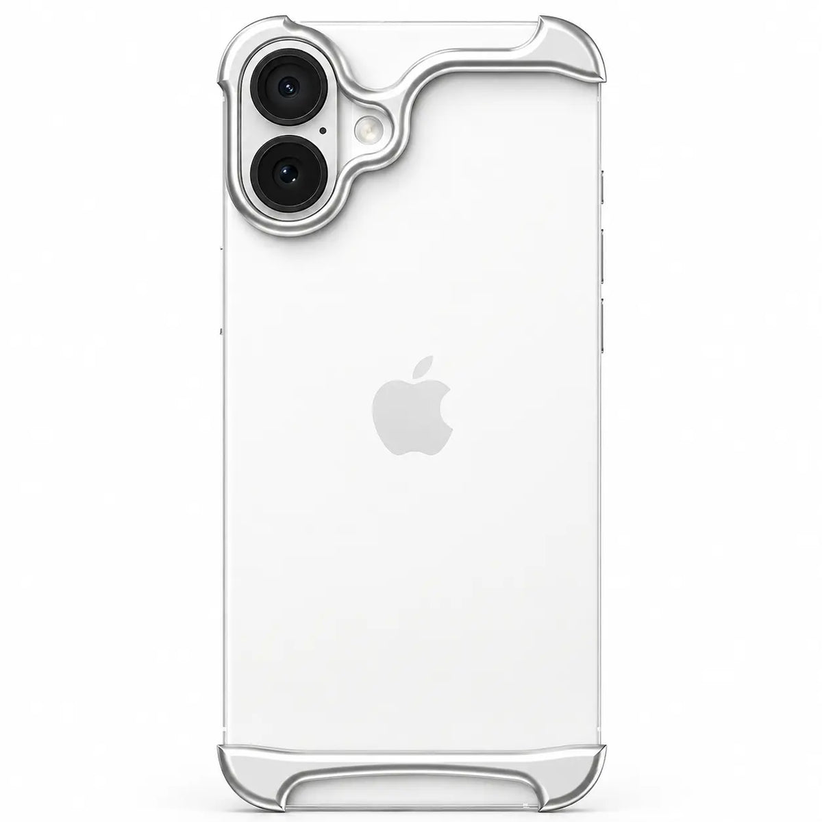 Thin protective phone case with metal frame