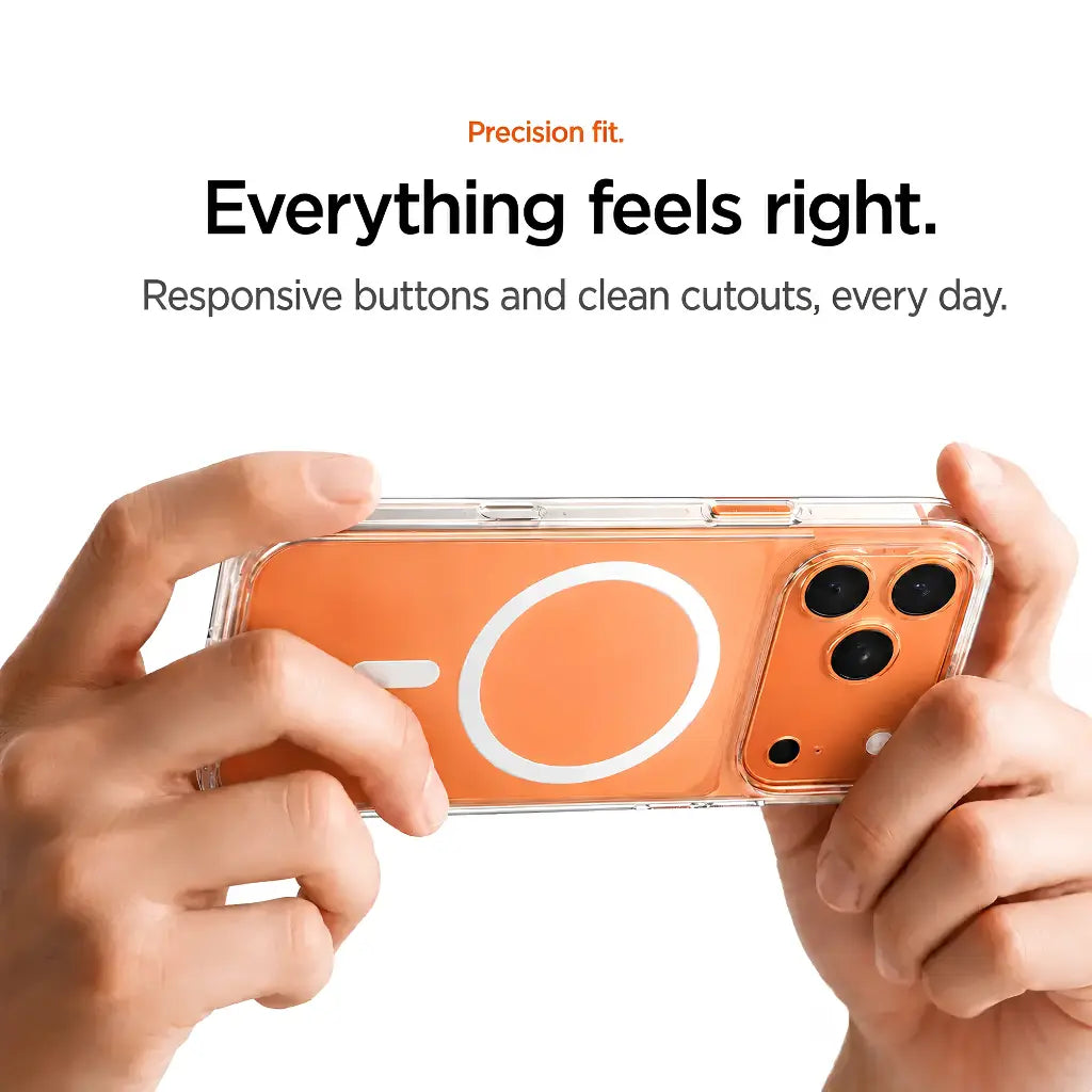 Clear iPhone case with anti-yellowing protective coating