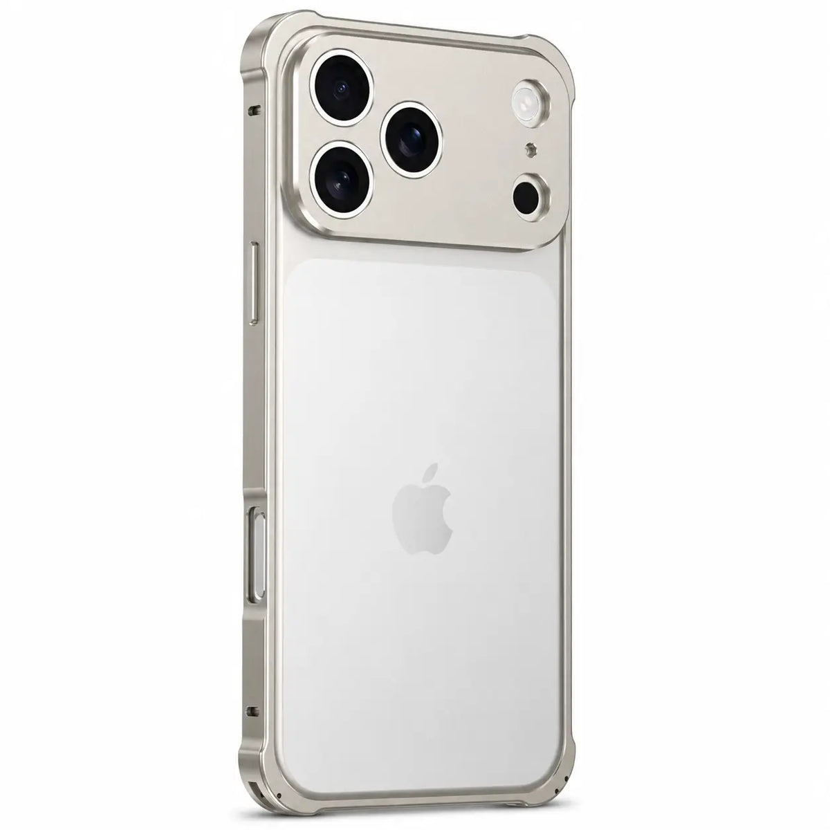 Aluminum frame case with slim phone protection #color_Natural Titanium