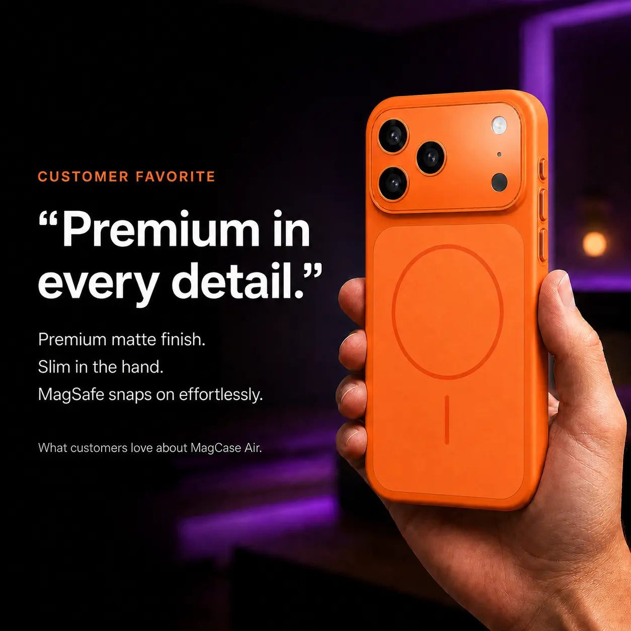 Magnetic phone cover with raised camera protection